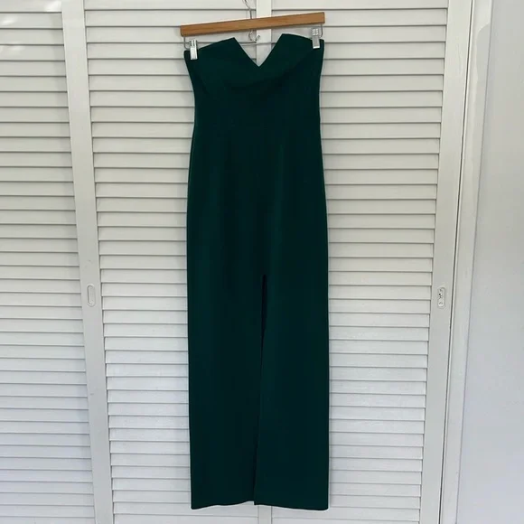 Assali Emerald Green Strapless Dress - Picture 2 of 7